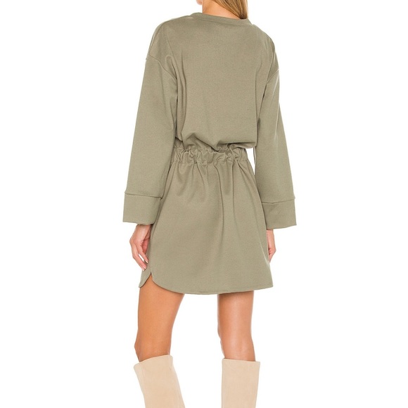 Line & Dot Olive green Novah Mini Dress - Picture 3 of 3